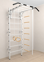 Шведская стенка Sv Sport 521 (Турник рукоход/Канат/Кольца/Лестница) ( Белый) ( Белый)