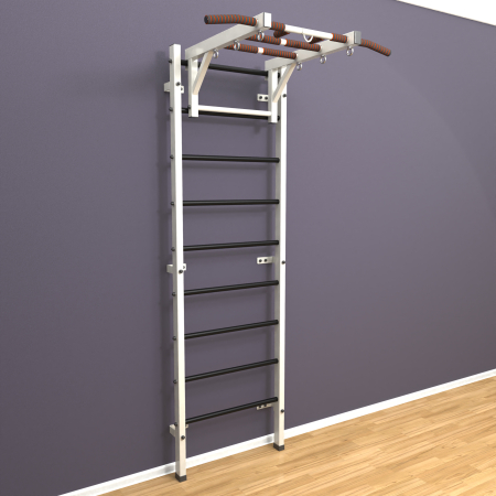 картинка Шведская стенка «LittleSport» White Long черные ступени от магазина Лазалка