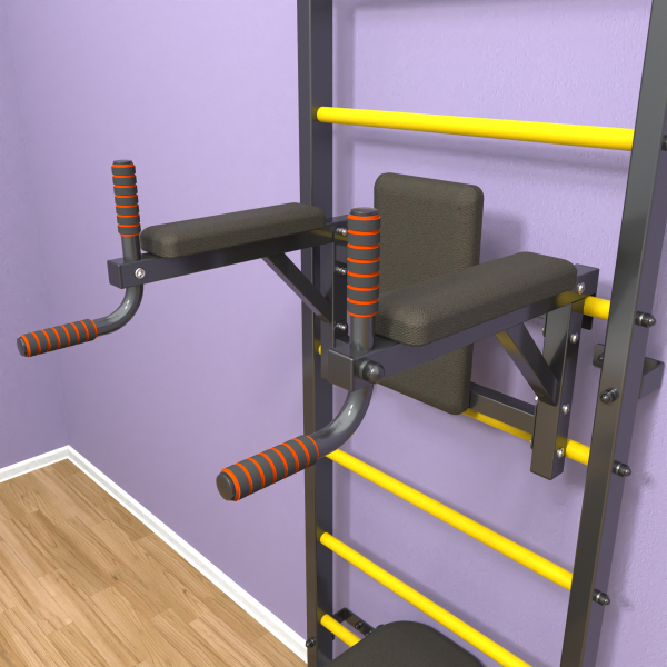 картинка Шведская стенка «LittleSport» Graphite Pull-Up 3.0 желтые ступени от магазина Лазалка