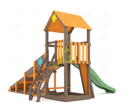 картинка Всесезонная площадка IgraGrad С Tower со скалодромом SF2 от магазина Лазалка