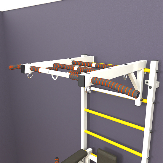 картинка Шведская стенка "LittleSport" Long 2.0 (белый*желтый) от магазина Лазалка