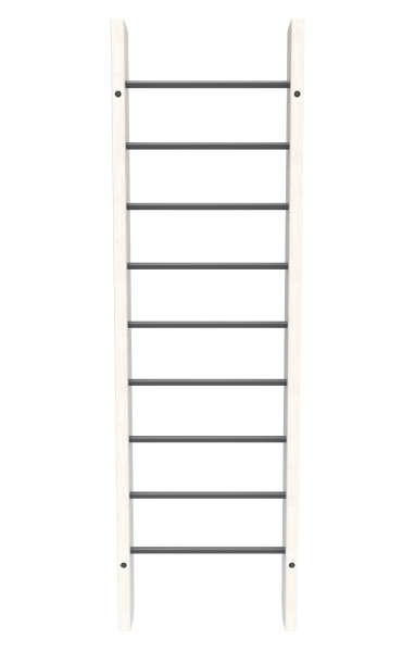 картинка Брашированная шведская стенка "Кастерли" Белый (Черные ступени) от магазина Лазалка