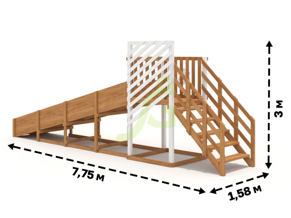 картинка Зимняя горка "IgraGrad Snow Fox", скат 5 м мод.2 от магазина Лазалка