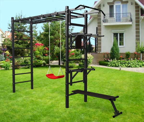 Уличная шведская стенка Sv Sport рукоход У519 (Турник/Брусья/Стойка/Скамья/"Лодочка")