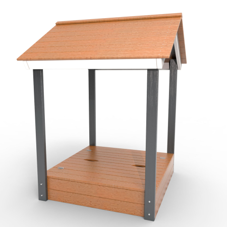 картинка Детская деревянная песочница с крышей "Ультра" от магазина Лазалка