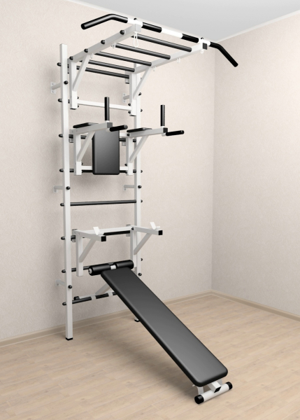 Шведская стенка Sv Sport усиленная 626 (Турник рукоход/Брусья/Стойка/Скамья)