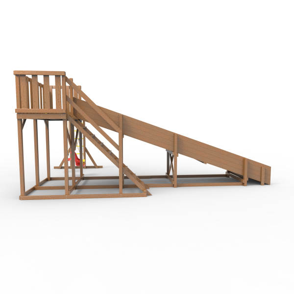 Детская площадка - деревянная горка Пикник "Зима №3" Оптимус с рукоходом