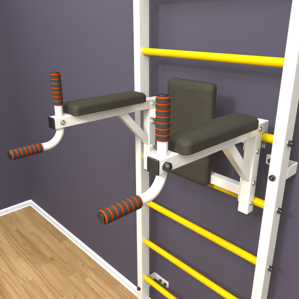 картинка Шведская стенка «LittleSport» White Long 2.0 желтые ступени от магазина Лазалка