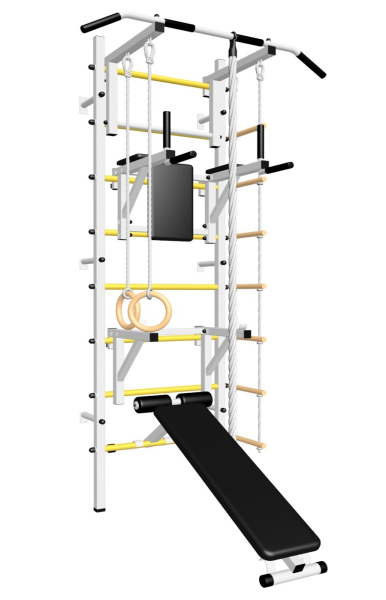 картинка Шведская стенка Sv Sport 508 (Турник стандарт/Брусья/Стойка/Скамья/Канат/Кольца/Лестница) арт.508 от магазина Лазалка