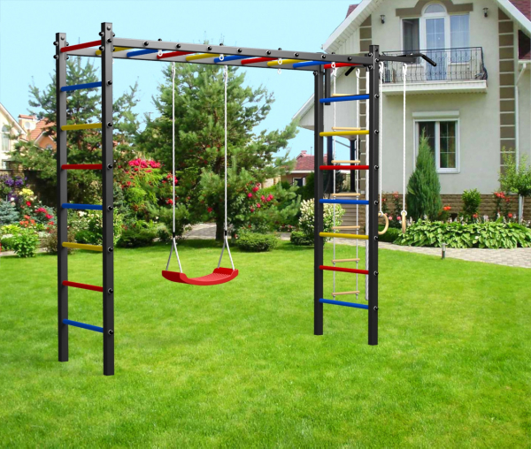 картинка Уличная шведская стенка Sv Sport рукоход У514 (Турник/"Лодочка"/Канат/кольца/лестница) от магазина Лазалка