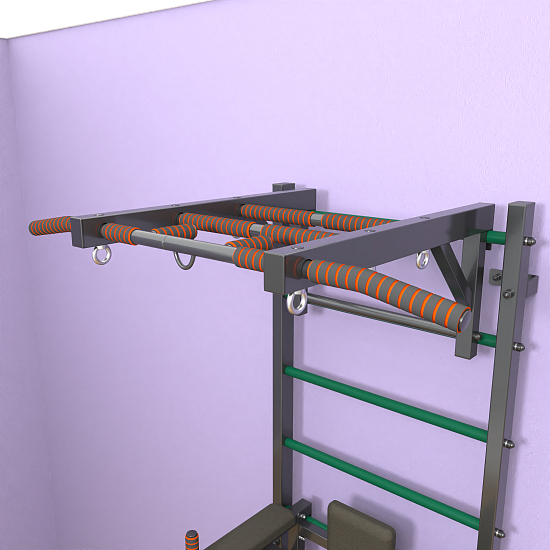 картинка Шведская стенка "LittleSport" Long 3.0 (черный*зеленый) от магазина Лазалка